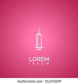 syringe icon. syringe logo
