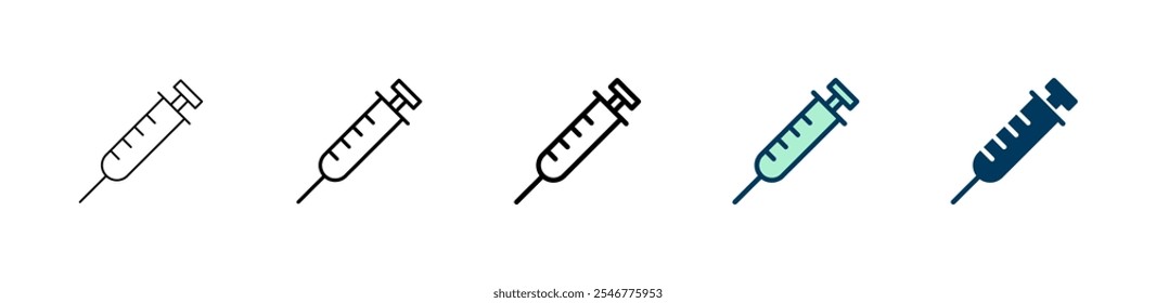 Syringe icon logo design. injection sign and symbol.vaccine icon