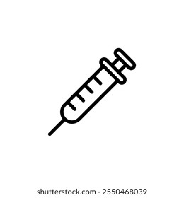 ícone da seringa logotipo design. sinal de injeção e símbolo.ícone da vacina