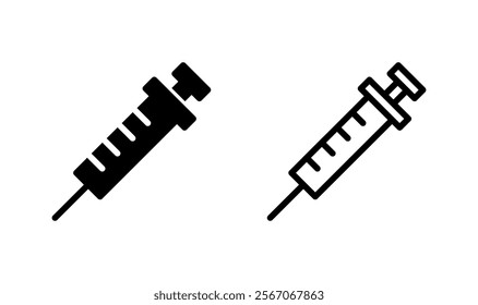 Syringe icon logo design. injection sign and symbol.vaccine icon