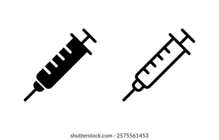 Syringe icon logo design. injection sign and symbol.vaccine icon