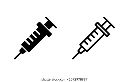 Syringe icon logo design. injection sign and symbol.vaccine icon