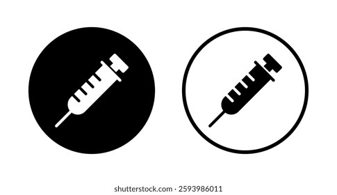 Syringe icon logo design. injection sign and symbol.vaccine icon