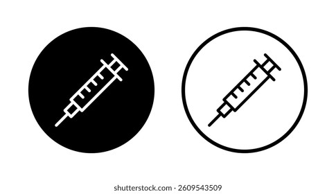Syringe icon logo design. injection sign and symbol.vaccine icon