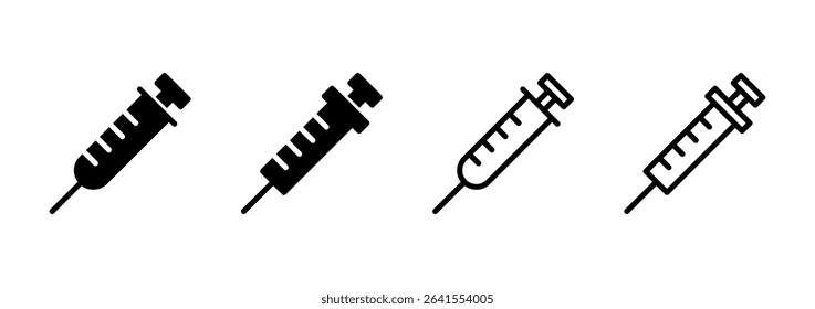 Syringe icon logo design. injection sign and symbol.vaccine icon
