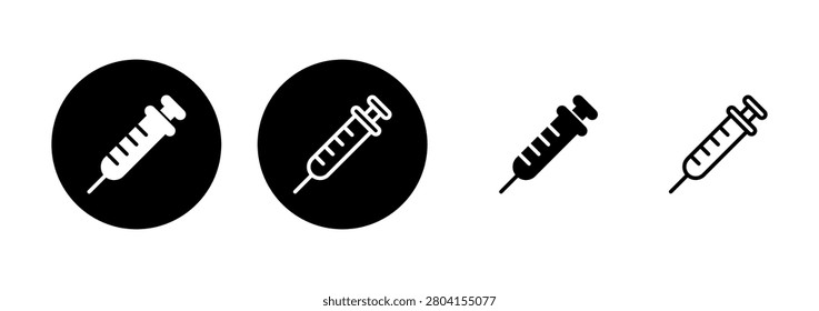 Syringe icon logo design. injection sign and symbol.vaccine icon
