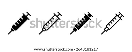 Syringe icon logo design. injection sign and symbol.vaccine icon