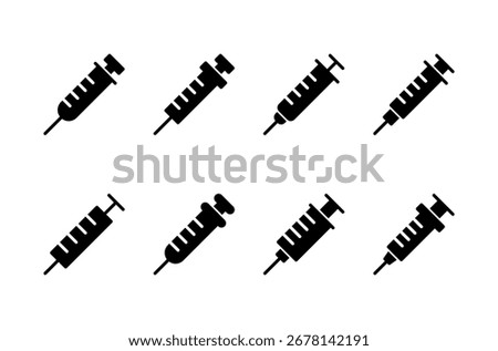 Syringe icon logo design. injection sign and symbol.vaccine icon