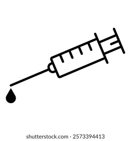 Syringe icon logo design template isolated illustration