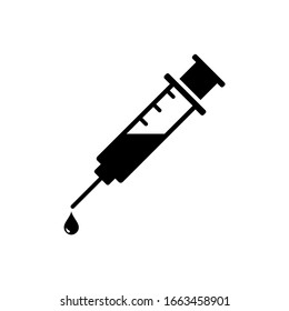 Syringe icon, logo isolated on white background