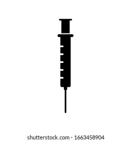 Syringe icon, logo isolated on white background