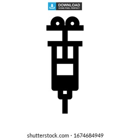 syringe icon or logo isolated sign symbol vector illustration - high quality black style vector icons
