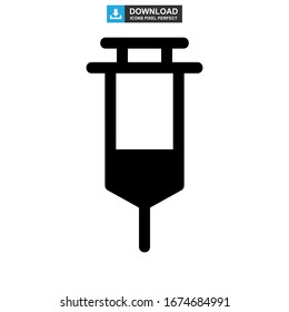 syringe icon or logo isolated sign symbol vector illustration - high quality black style vector icons

