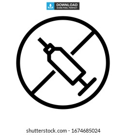 syringe icon or logo isolated sign symbol vector illustration - high quality black style vector icons
