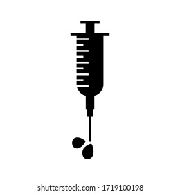 syringe icon or logo isolated sign symbol vector illustration - high quality black style vector icons
