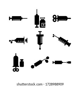 syringe icon or logo isolated sign symbol vector illustration - Collection of high quality black style vector icons
