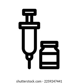 syringe icon or logo isolated sign symbol vector illustration - high quality black style vector icons