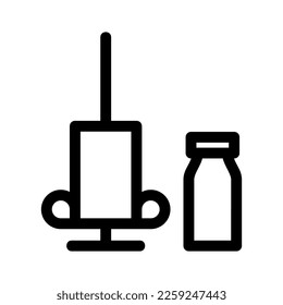 syringe icon or logo isolated sign symbol vector illustration - high quality black style vector icons
