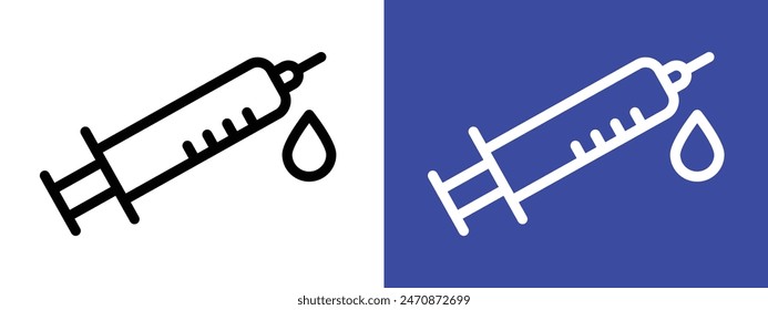 Syringe icon logo set vector