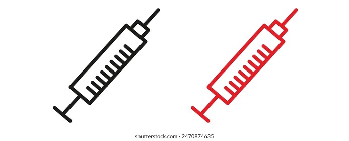 Syringe icon mark in filled style