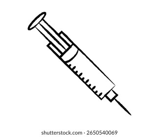 Ícone de seringa para uso médico ou de vacina