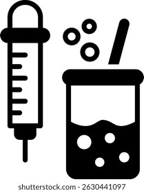 Syringe Icon Mixed Vector Illustration