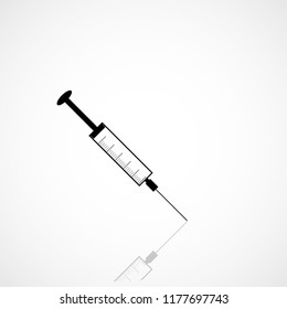 Syringe icon on white background. Vector illustration