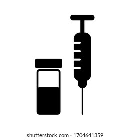 Syringe icon on white background. Vector illustration.
