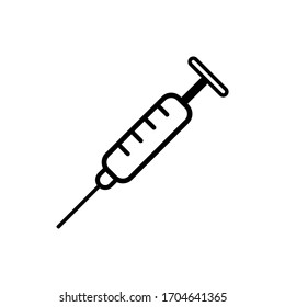 Syringe icon on white background. Vector illustration.