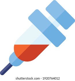 Syringe icon on white background.