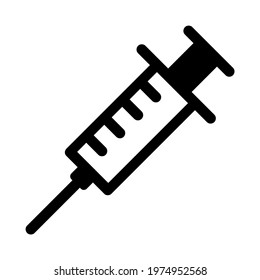 syringe icon on white background