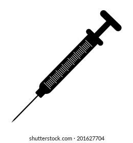 Syringe icon on white background. Vector illustration.