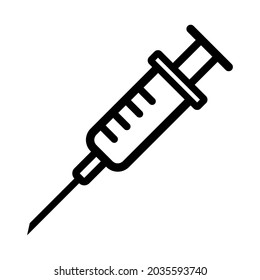 syringe icon on white background