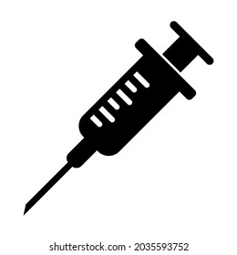 syringe icon on white background