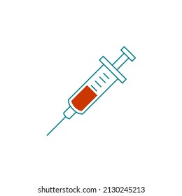 syringe icon on a white background, vector illustration