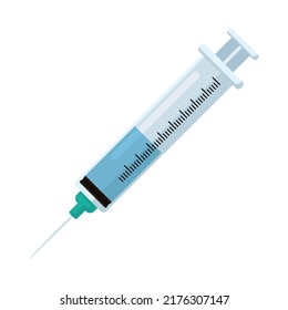 syringe icon on white background