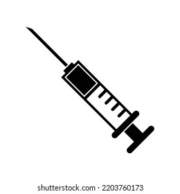 Syringe icon on white background