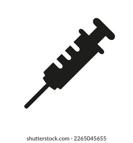 Syringe icon on white background.