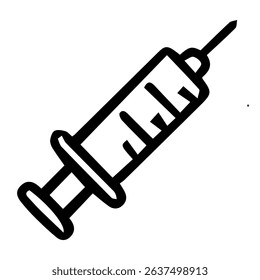 syringe icon on white background vector
Vector line icon medicine, health