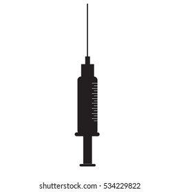 syringe icon on white background. syringe symbol.