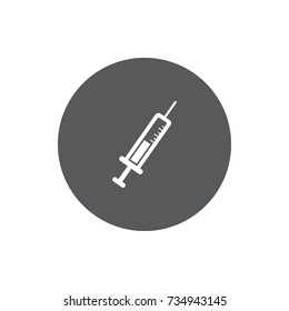 Syringe icon on the white background. Health Care Vector illustration