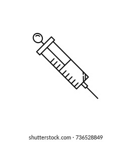 Syringe Icon on white background