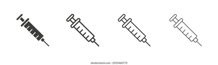Syringe icon pack. vector illustration