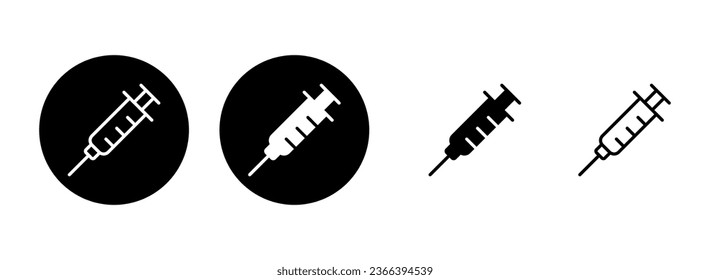 Syringe icon set illustration. injection sign and symbol. vaccine icon