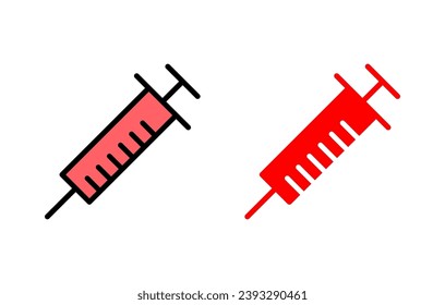 Syringe icon set illustration. injection sign and symbol. vaccine icon