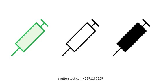 Syringe icon set. injection icon vector.