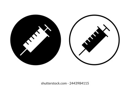 Syringe icon set. injection icon vector.