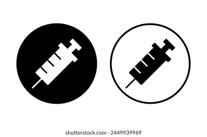 Syringe icon set. injection icon vector.