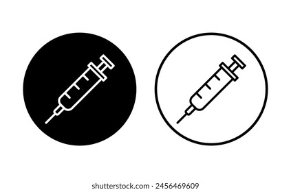 Syringe icon set. injection icon vector.