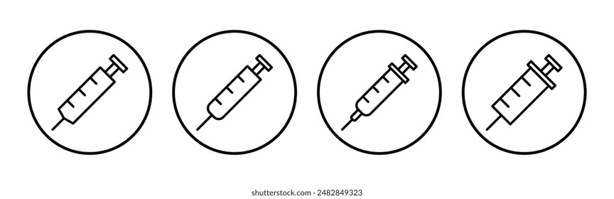 Spritzen-Icon-Set. Injektions-Icon-Vektorgrafik.